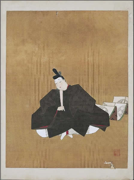 茶人  久須見疎安筆   藤原俊成(釈阿)像 画讃 庸軒娘婿 師宗旦 茶人 久須見疎安筆 藤原俊成(釈阿)像 画讃 庸軒娘婿 師宗旦